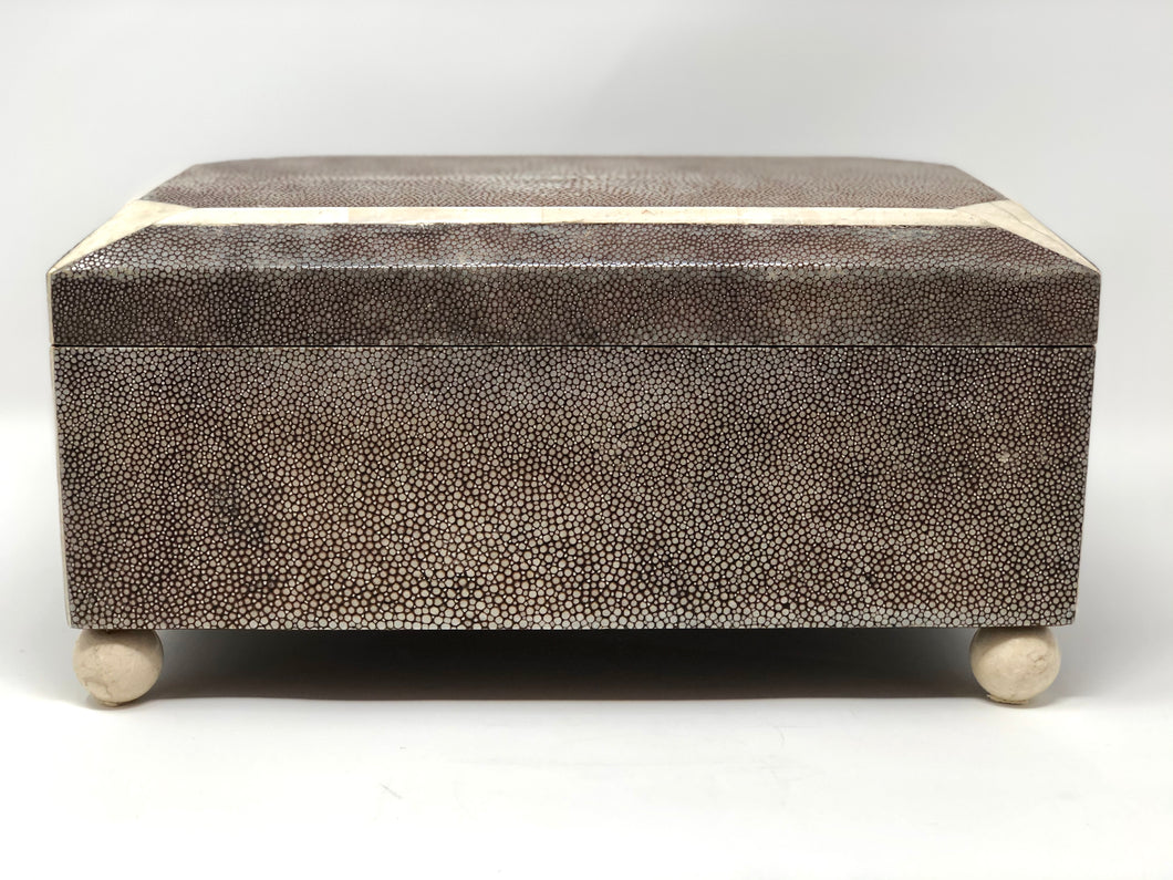 Shagreen Art Deco Style Hinged Lid Box - Roughan Home