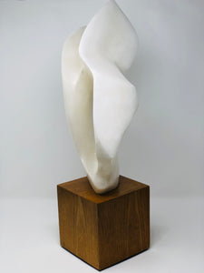 Betty Gilman | Abstract White Marble Sculpture - Roughan Home