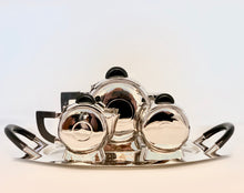 Load image into Gallery viewer, Art Deco | 4 Piece Polished Nickel Tea Set - Roughan Home