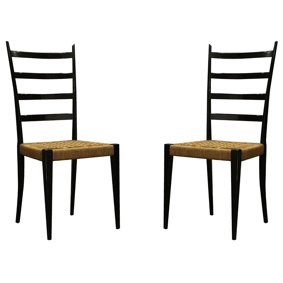 Black ladder back discount chairs