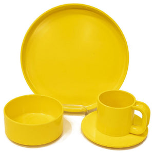 Massimo Vignelli | Stacking Dinner Service - Yellow 47 Pieces - Roughan Home