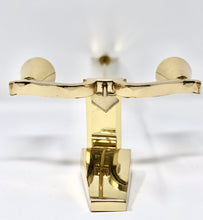 Load image into Gallery viewer, Style of Gio Ponti | Brass Arrow Italian Wall Sconces or Candle Sticks - Roughan Home