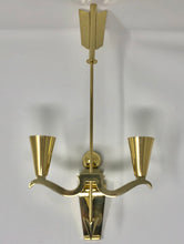 Load image into Gallery viewer, Style of Gio Ponti | Brass Arrow Italian Wall Sconces or Candle Sticks - Roughan Home