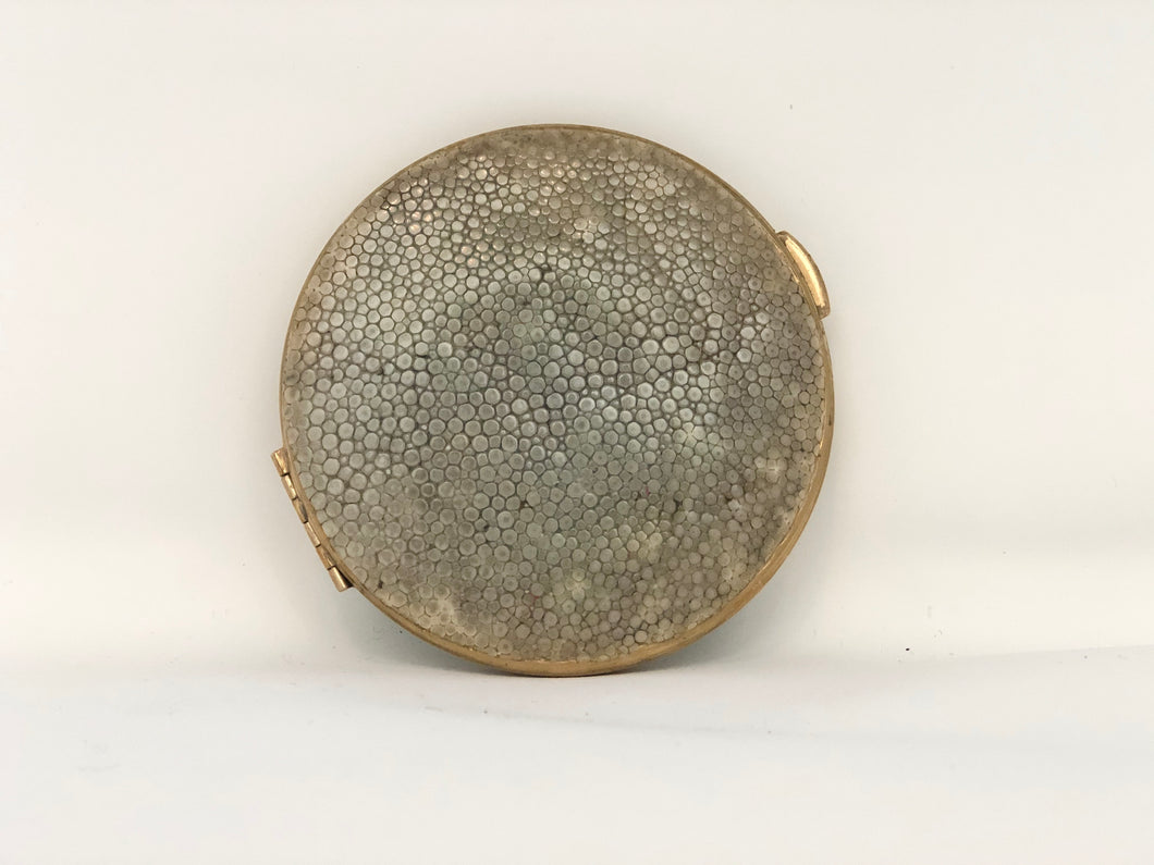 Ivory Shagreen& Brass | Antique Compact - Roughan Home